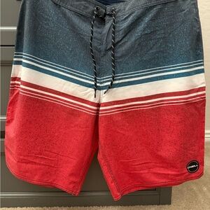 O'Neill Men's Navy and Red Board Shorts